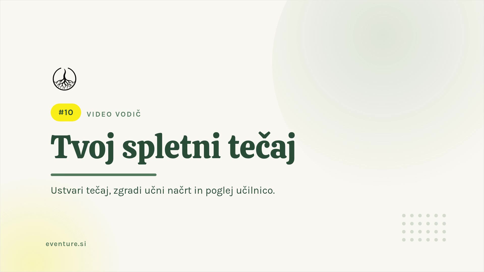 Tvoj spletni tečaj